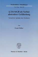 § 216 StGB als Verbot abstrakter Gefährdung