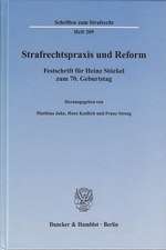 Strafrechtspraxis und Reform