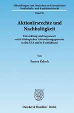 Aktionärsrechte und Nachhaltigkeit