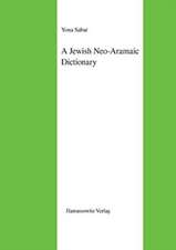 A Jewish Neo-Aramaic Dictionary