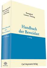 Handbuch der Beweislast. Grundlagenband