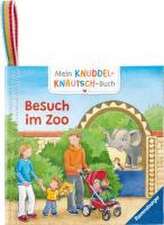 Mein Knuddel-Knautsch-Buch: Besuch im Zoo; weiches Stoffbuch, waschbares Badebuch, Babyspielzeug ab 6 Monate