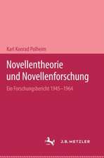 Novellentheorie und Novellenforschung: Ein Forschungsbericht 1945–1964