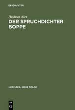 Der Spruchdichter Boppe: Edition - Übersetzung - Kommentar