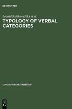 Typology of Verbal Categories: Papers Presented to Vladimir Nedjalkov on the Occasion of his 70th Birthday