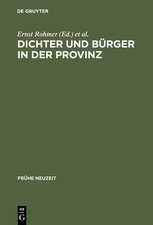 Dichter und Bürger in der Provinz: Johann Peter Uz und die Aufklärung in Ansbach