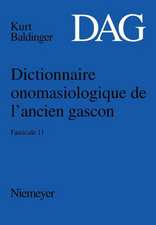 Dictionnaire onomasiologique de l’ancien gascon (DAG). Fascicule 11