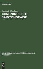 Chronique dite Saintongeaise: Texte franco-occitan inédit 