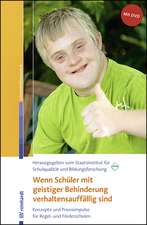 Wenn Schüler mit geistiger Behinderung verhaltensauffällig sind