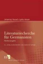 Literaturrecherche für Germanisten