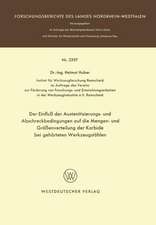 Der Einfluß der Austenitisierungs- und Abschreckbedingungen auf die Mengen- und Größenverteilung der Karbide bei gehärteten Werkzeugstählen