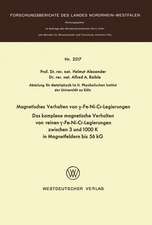 Magnetisches Verhalten von γ-Fe-Ni-Cr-Legierungen: Das komplexe magnetische Verhalten von reinen γ-Fe-Ni-Cr-Legierungen zwischen 3 und 1000 K in Magnetfeldern bis 56 kG