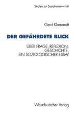 Der gefährdete Blick: Über Frage, Reflexion, Geschichte. Ein soziologischer Essay