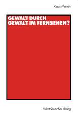 Gewalt durch Gewalt im Fernsehen?