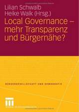 Local Governance - mehr Transparenz und Bürgernähe?