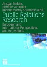 Public Relations Research: European and International Perspectives and Innovations