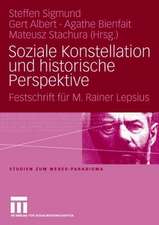 Soziale Konstellation und historische Perspektive: Festschrift für M. Rainer Lepsius