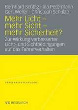 Mehr Licht - mehr Sicht - mehr Sicherheit?: Zur Wirkung verbesserter Licht- und Sichtbedingungen auf das Fahrerverhalten