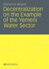 Decentralization on the Example of the Yemeni Water Sector