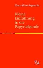 Kleine Einf Hrung in Die Papyruskunde: Grundlagen Und Theoretische Perspektiven