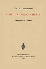 Geist und Wirklichkeit: Kritische Essays