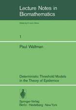 Deterministic Threshold Models in the Theory of Epidemics