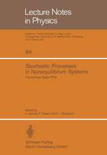 Stochastic Processes in Nonequilibrium Systems: Sitges International School of Statistical Mechanics, June 1978, Sitges, Barcelona/Spain