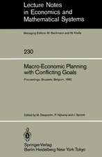 Macro-Economic Planning with Conflicting Goals: Proceedings of a Workshop Held at the Vrije Universiteit of Brussels Belgium, December 10, 1982