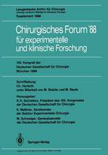 105. Kongreß der Deutschen Gesellschaft für Chirurgie München, 6.–9. April 1988