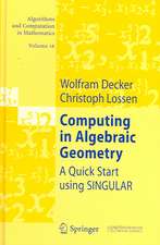 Computing in Algebraic Geometry: A Quick Start using SINGULAR