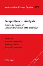 Perspectives in Analysis: Essays in Honor of Lennart Carleson's 75th Birthday