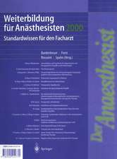 Weiterbildung für Anästhesisten 2000: Standardwissen für den Facharzt