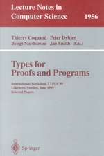 Types for Proofs and Programs