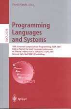 Programming Languages and Systems: 10th European Symposium on Programming, ESOP 2001 Held as Part of the Joint European Conferences on Theory and Practice of Software, ETAPS 2001 Genova, Italy, April 2-6, 2001 Proceedings