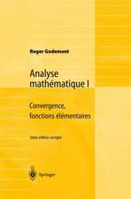 Analyse mathématique I