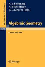 Algebraic Geometry: Proceedings of the International Conference, held in L'Aquila, Italy, May 30 - June 4, 1988