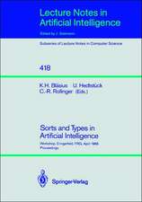 Sorts and Types in Artificial Intelligence: Workshop, Eringerfeld, FRG, April 24-26, 1989. Proceedings