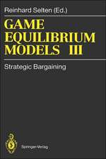 Game Equilibrium Models III: Strategic Bargaining