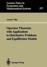 Operator Theorems with Applications to Distributive Problems and Equilibrium Models