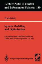 System Modelling and Optimization: Proceedings of the 15th IFIP Conference, Zurich, Switzerland, September 2–6, 1991