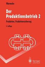 Der Produktionsbetrieb 2: Produktion, Produktionssicherung