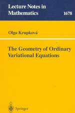 The Geometry of Ordinary Variational Equations