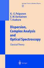 Dispersion, Complex Analysis and Optical Spectroscopy