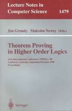 Theorem Proving in Higher Order Logics: 11th International Conference, TPHOLs'98, Canberra, Australia, September 27 - October 1, 1998, Proceedings