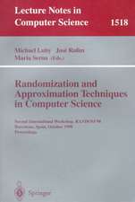 Randomization and Approximation Techniques in Computer Science: Second International Workshop, RANDOM’98, Barcelona, Spain, October 8–10, 1998 Proceedings