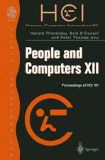 People and Computers XII: Proceedings of HCI ’97