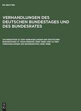 Sachregister zu den Verhandlungen des Deutschen Bundestages 13. Wahlperiode (1995–1998) und zu den Verhandlungen des Bundesrates (1995–1998)