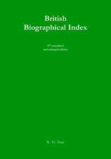 British Biographical Index / Britischer Biographischer Index