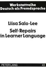 Self-Repairs in Learner Language