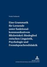 Eine Grammatik Fuer Lernende Unter Funktional-Kommunikativem Blickwinkel